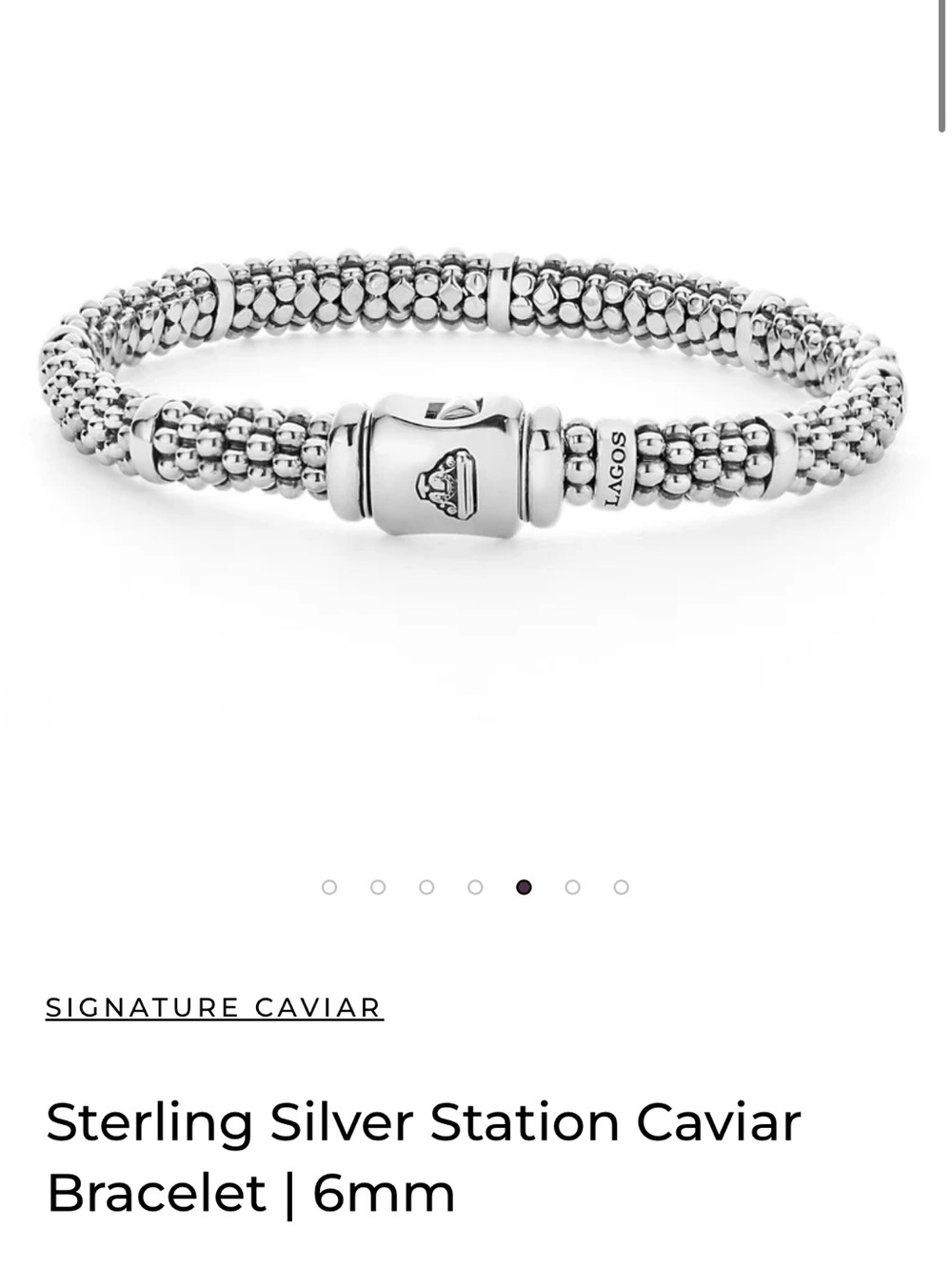 LAGOS Signature Silver Beaded Caviar Bracelet - Picture 5 of 9